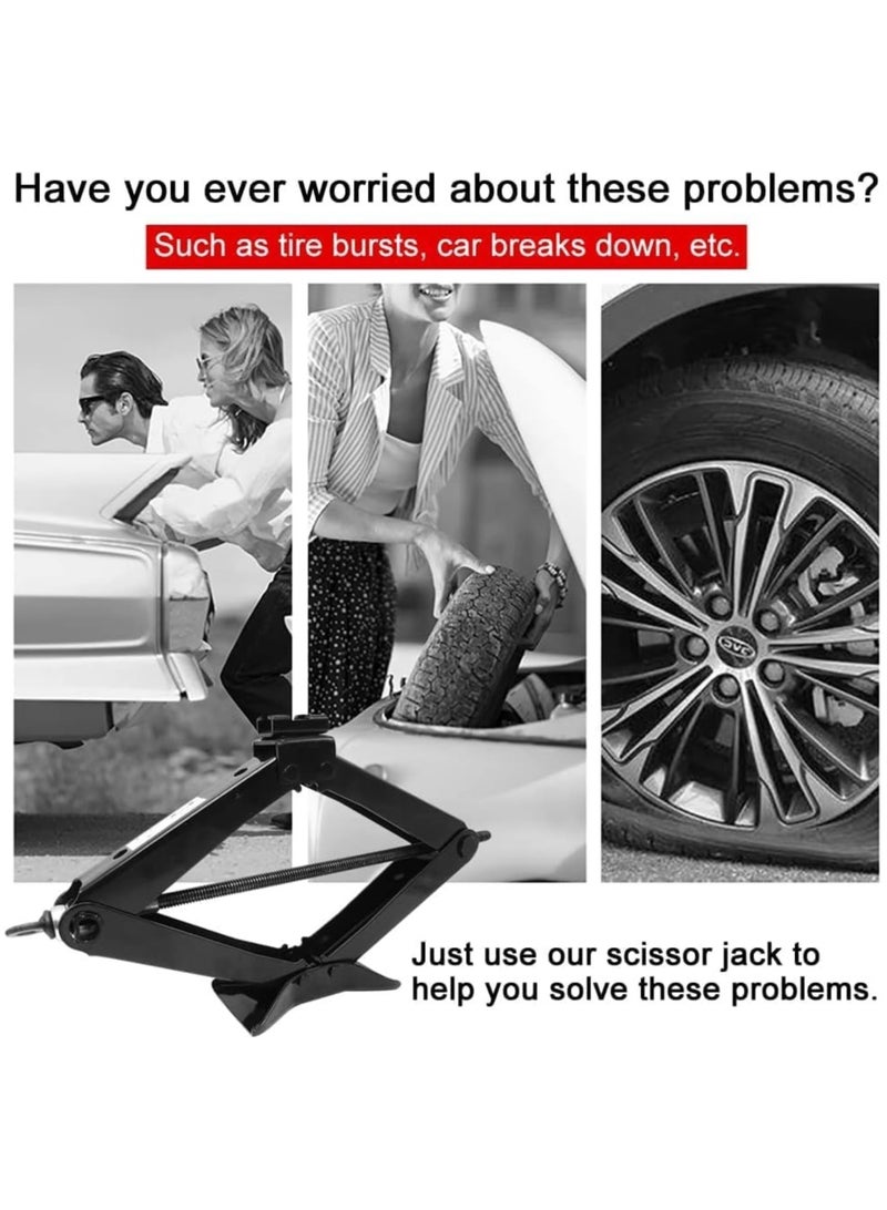 HERIOS Car Emergency Kit with 3 ton Scissor Jack, Lug Wrench, Warning Triangle  - Image 4