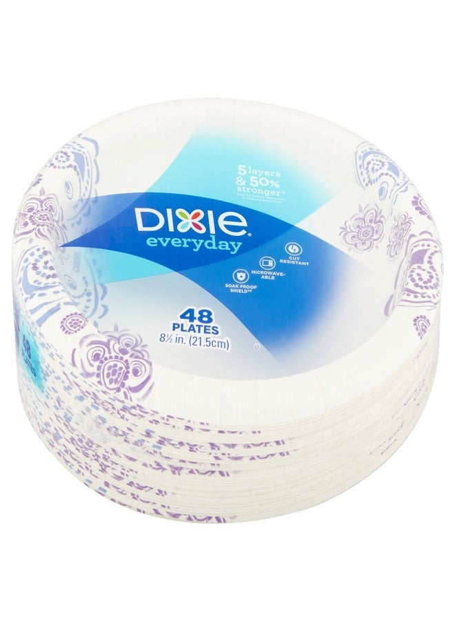 Dixie Everyday Paper Plates, 8.5 Inches, 48 Count (Pack of 3) - Image 1