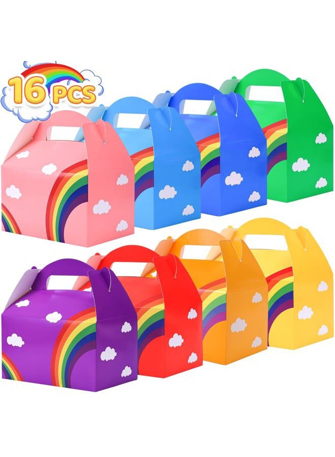 Johouse 16PCS Party Favor Boxes, Paper Gift Boxes Candy Treat Box Assorted Colors for Kids Birthday Party Wedding Decorations - Image 1