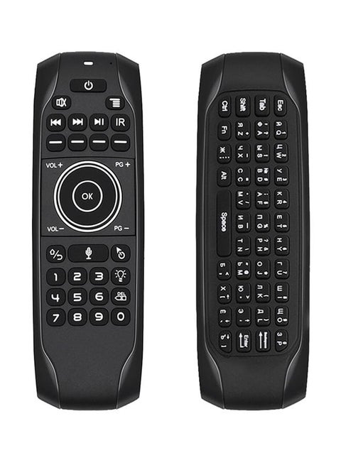 6-Axis Motion Backlight Ir Air Mouse Wireless Keyboard Voice Remote Control Black
