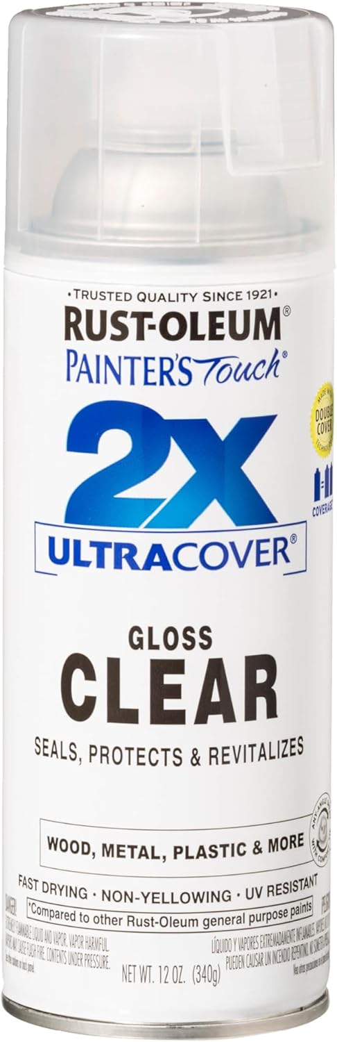 Rust-Oleum Painter's Touch 2X Ultra Cover Gloss Clear Spray Paint, 340 gm - Image 1