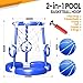 spring flower SpringFlower Pool Basketball Hoop Summer Swimming Pool Floating Basketball Pool Toy 2 in 1 Kids Adults Summer Pool Outdoor Play with Ring Toss 2 Pcs BallsPump Blue - Image 4