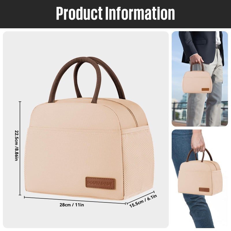 douyadady Lunch Bag Women/Men Lunch Box Women/Men (beige) - Image 2