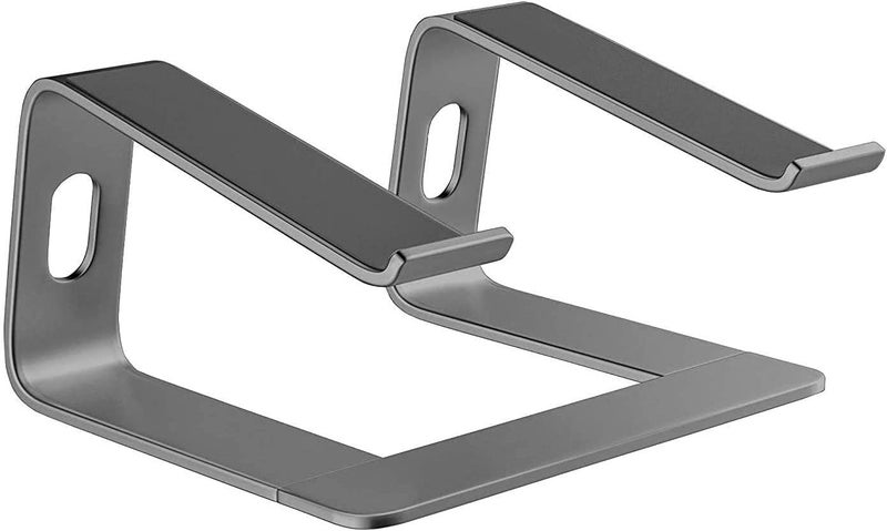 SMILEE Laptop Stand For Desk, Aluminum Laptop Riser, Adjustable Notebook Holder For 10-15.6" Laptops, Ergonomic Laptop Elevator (Grey) - Image 5