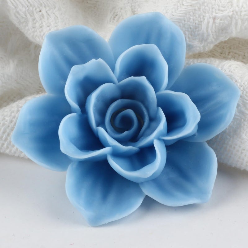 Skytail Silicone 3D Rose Flower Candle Mold Rose Shape Making Scented Candle Wax Melts Aromatherapy Home Decoration Candles Epoxy Resin Casting Mold DIY Homemade Soap Mold Chocolate Cake Baking Molds - Image 4