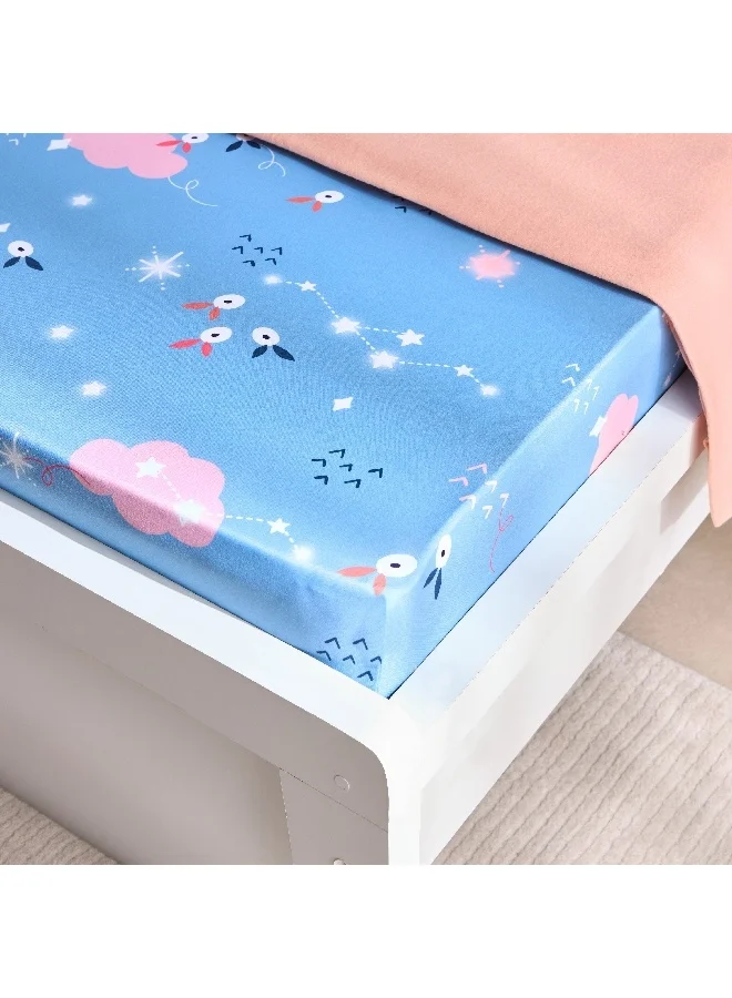 Home Box Ivy Meadows Unicorn Single Microfibre Fitted Sheet 200 x 25 x 90 cm