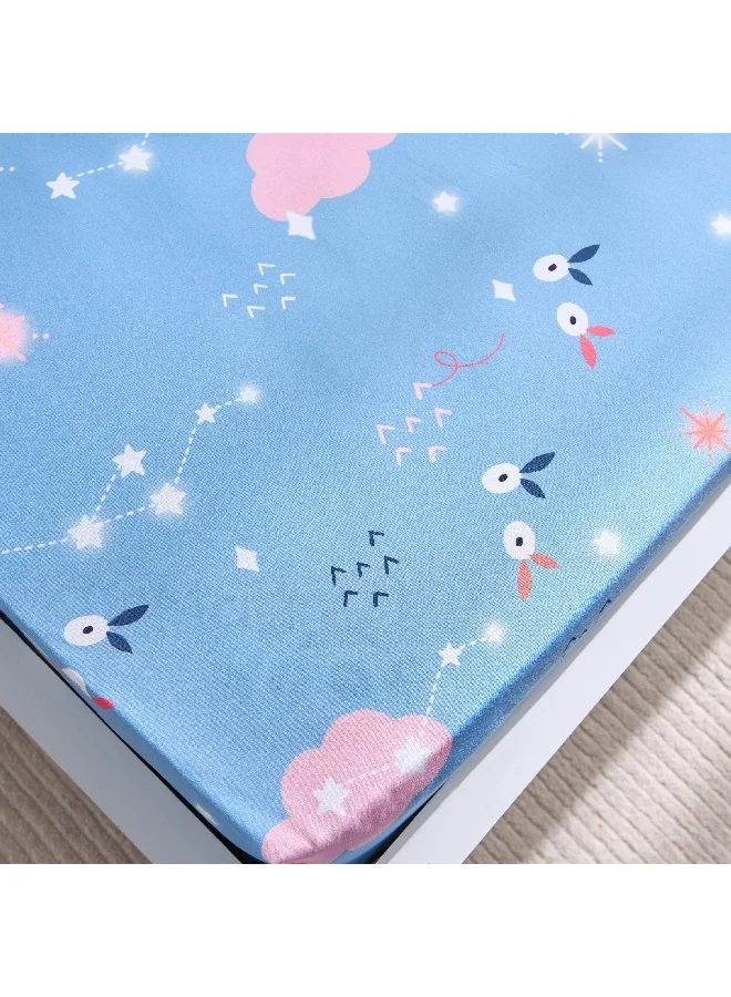 Home Box Ivy Meadows Unicorn Single Microfibre Fitted Sheet 200 x 25 x 90 cm