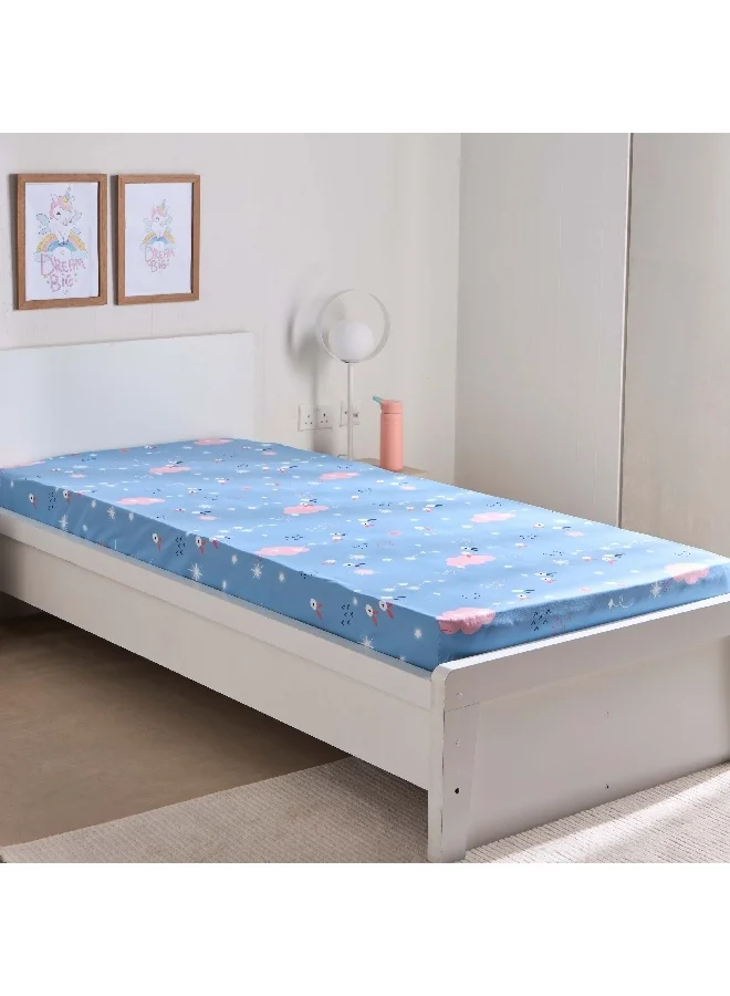 Home Box Ivy Meadows Unicorn Single Microfibre Fitted Sheet 200 x 25 x 90 cm