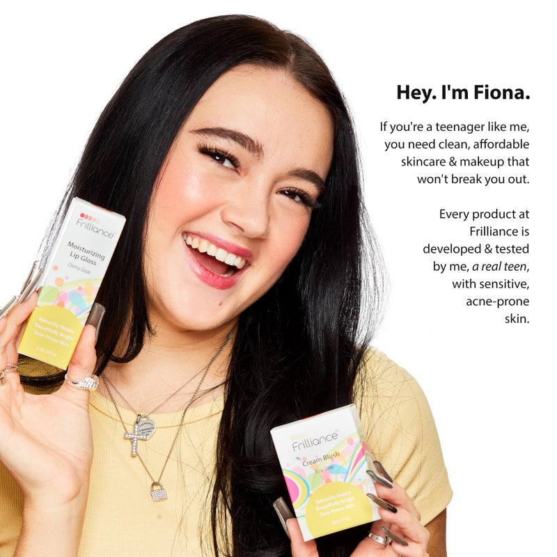 Frilliance Hydrating Cream Blush, Very Berry Glow Tint, Cruelty Free Hypoallergenic for Teens of All Skin Types, 30 ml / 1 fl oz - Image 5