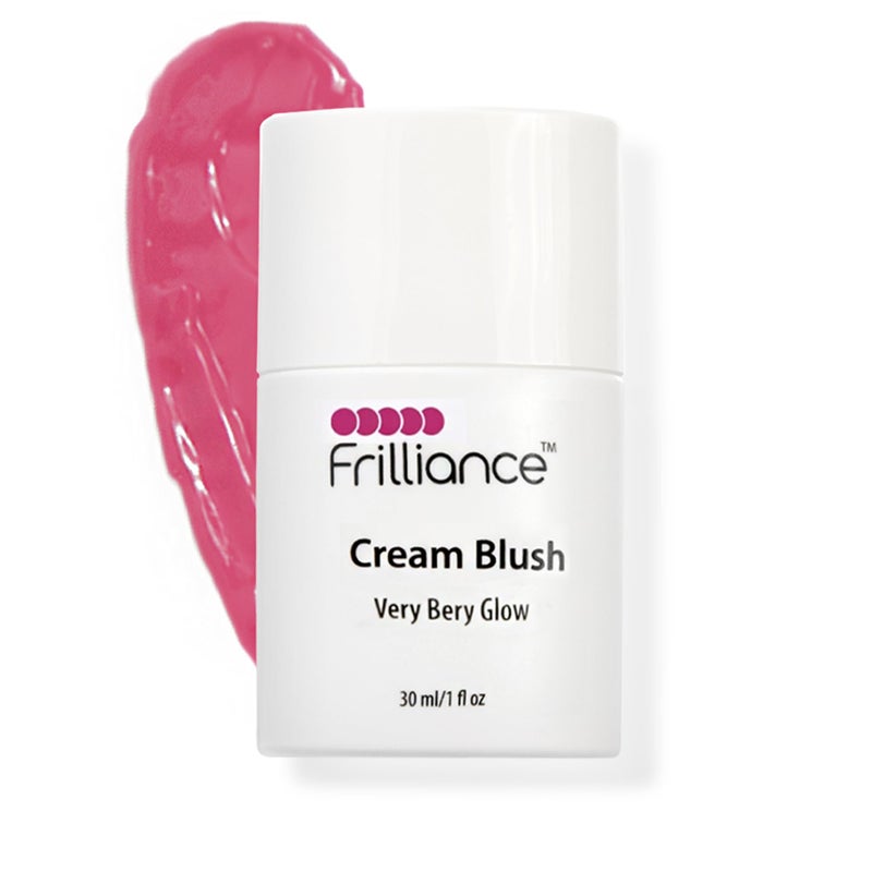 Frilliance Hydrating Cream Blush, Very Berry Glow Tint, Cruelty Free Hypoallergenic for Teens of All Skin Types, 30 ml / 1 fl oz - Image 1