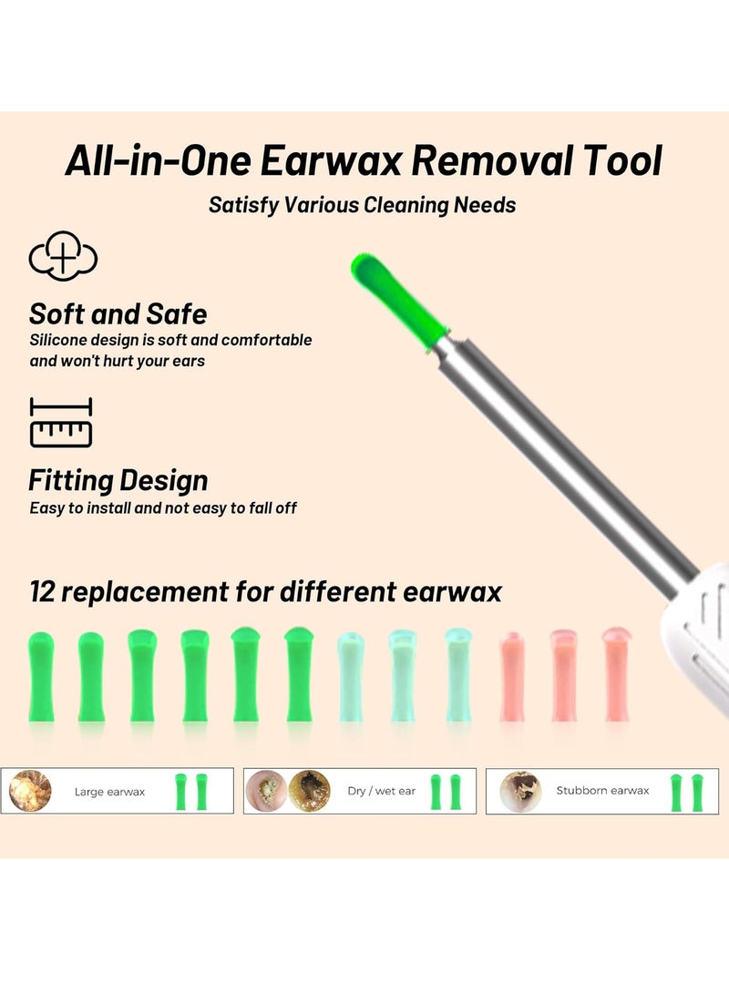 CIMIA Ear Wax Removal,Kids Wireless Visual Ear Cleaner with HD Camera, Rechargeable Earwax Remover Tool, Safe Ear Scoop for Children & Adults, Home Ear Cleaning Kit,White - Image 4