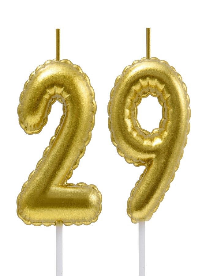 AOOLADA 29 & 92 Birthday Candle, 29th & 92nd Cake Candles, Number 29 & 92 Birthday Candles for Cake Topper Decoration, Gold - Image 1