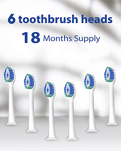 MySmile Electric Toothbrush Replacement Heads, 6 Packs (White) - Image 3