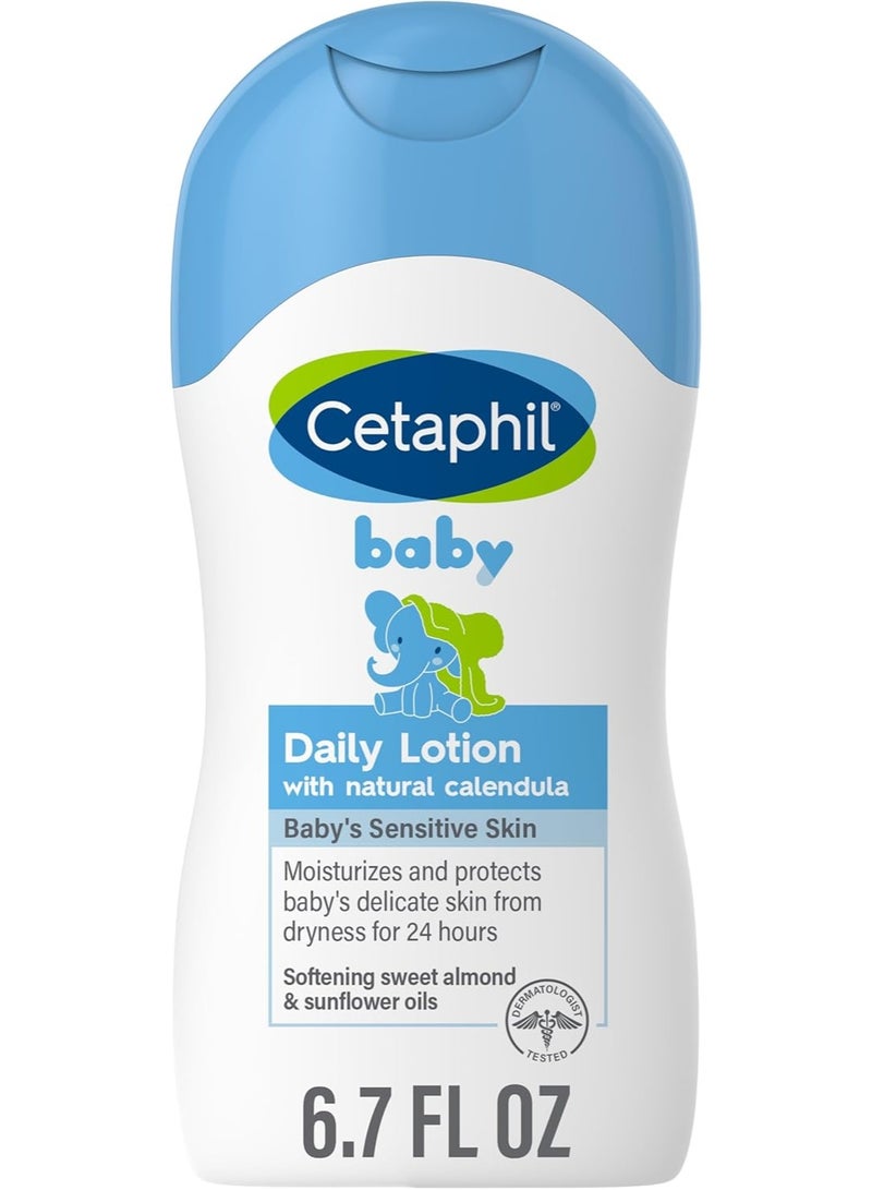 Cetaphil Daily Lotion with Organic Calendula Hypoallergenic Sweet Almond & Sunflower Oils 200ml - Image 1