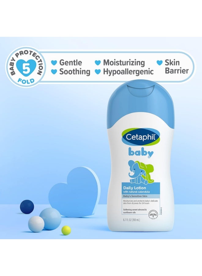Cetaphil Daily Lotion with Organic Calendula Hypoallergenic Sweet Almond & Sunflower Oils 200ml - Image 3