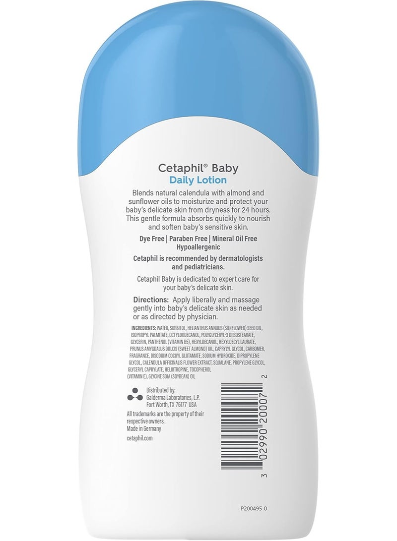 Cetaphil Daily Lotion with Organic Calendula Hypoallergenic Sweet Almond & Sunflower Oils 200ml - Image 4