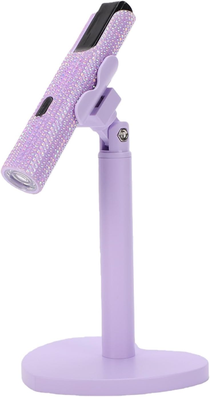 Rechargeable Handheld Nail Lamp, Portable Nail Light, 360 Degree Rotating Gel Curing Lamp with Stand & Wide Clamp, 180mAh Battery, Ideal for Gel Polish Curing - Image 4