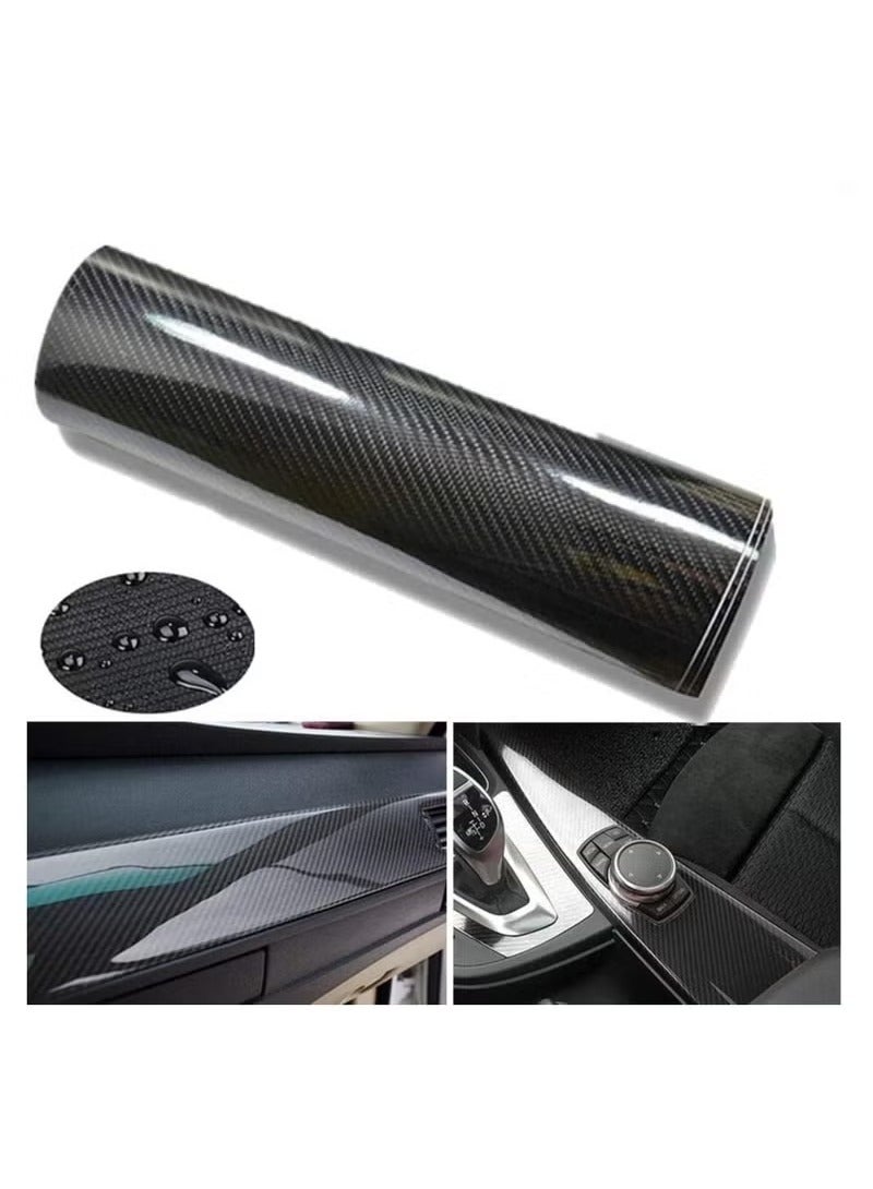 Generic 6D Carbon Fiber Sticker Self adhesive Waterproof Wrapping Protective Film for Car Vehicle and Laptop 30 x 150CM  - Image 1