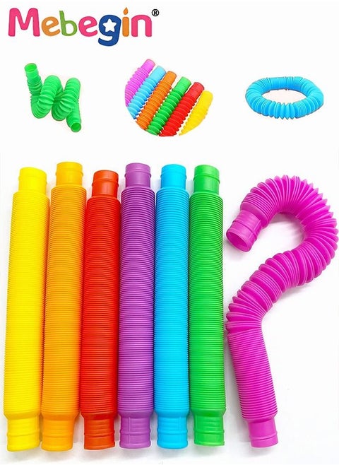 Pop Tubes Sensory Toys, Fine Motor Skills Fidget Pack Toddler Toys, Fidget Toys for Sensory Kids and Kids Learning Toys.