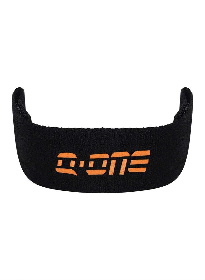 MASQ Unisex Q-One Cotton Reusable, Washable, Size Adjustable Embroidered Mask Strap with Velcro (Black) - Pack of 3 - Image 1