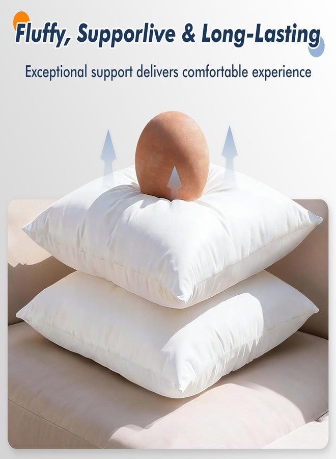 CASAJOY Pack of 4 18x18 Outdoor Pillow Inserts, Water Resistant Throw Pillow Inserts, Cushion Inner Pads for Patio, Furniture, Sofa, Bed, Living Room, Garden Decorative Waterproof Pillow Inserts - Image 3