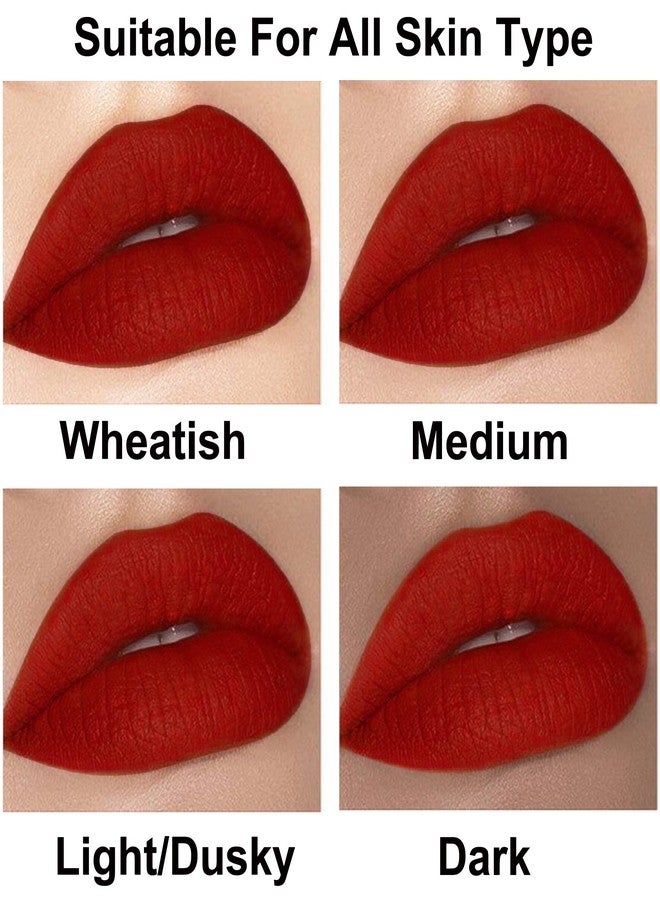 EOD® Soft Matte Kiss Proof Vegan Made in India Liquid Lipstick Long Wearing Set of 2 Lip Gloss(Orangish Red, Purple) - Image 5