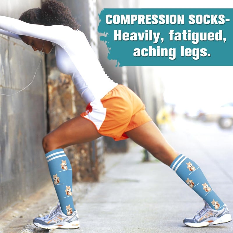 Laite Hebe Compression Socks for Women & Men Circulation(6 pairs)-Graduated Supports Socks for Running, Athletic Sports - Image 4