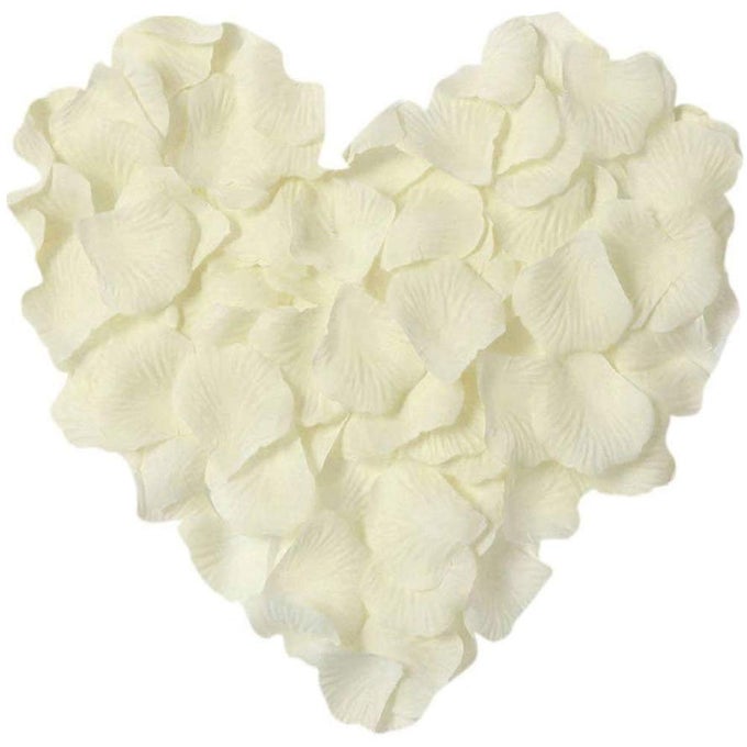 1000 PIECES IVORY WHITE ARTIFICIAL SILK ROSE PETALS FLOWER DECORATION WEDDING PARTY COLOR IVORY WHITE