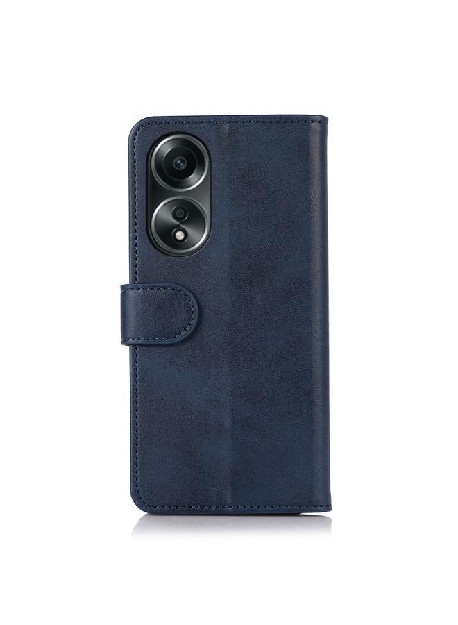 اس-توب جراب لهاتف OPPO A78 4G جراب هاتف قابل للطي من جلد البقر - Image 3