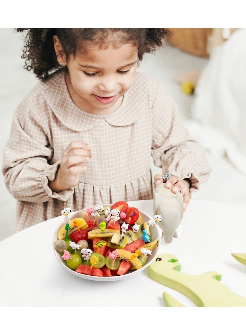 Captaintech Food Fruit Fork Picks for Kids Cute Animals Bento Box Decor ForksCake Little Forks Dessert Forks Mini Cartoon Toothpick for Cake Dessert Pastry Party Supply - Image 2