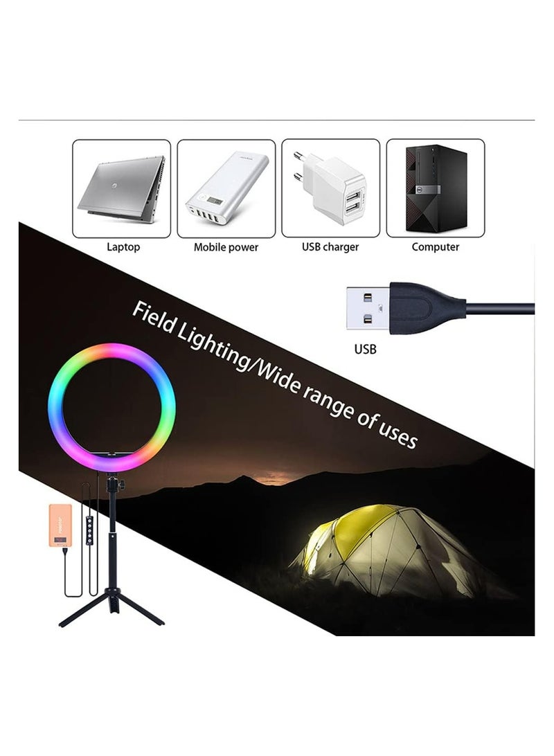 Mistaha RGB LED Selfie Round Light with Phone Clip – USB Ring Light for Photography, Video, and Makeup - Image 5