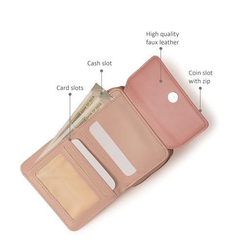 Fastrack Women's Mini Organizer Wallet | Flap Closure, Tri-Fold Design, Zip Coin Pocket, Card & Cash Slots | Compact & Organized | 6 Months Warranty - Image 3