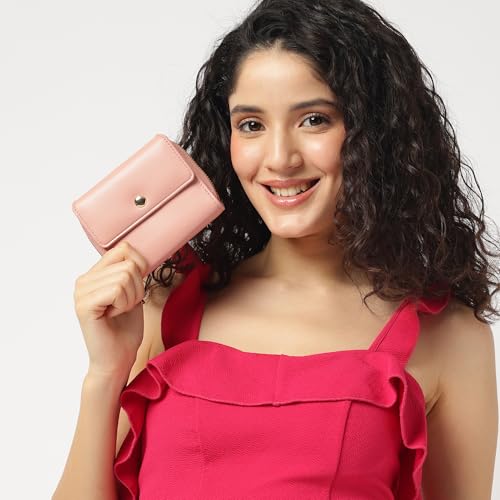 Fastrack Women's Mini Organizer Wallet | Flap Closure, Tri-Fold Design, Zip Coin Pocket, Card & Cash Slots | Compact & Organized | 6 Months Warranty - Image 2