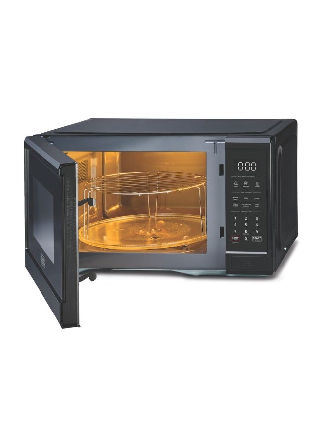 بلاك اند ديكر 31L Microwave Oven with Grill, 1000W, 11 Power Levels, 8 Auto Cook Menus, LED Digital Display, Defrost by Weight & Time, Child Lock, Push-to-Open Door, MZ3100PG-B5, Black 31 L 1000 W MZ3100PG-B5 black - Image 2