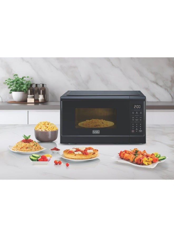 بلاك اند ديكر 31L Microwave Oven with Grill, 1000W, 11 Power Levels, 8 Auto Cook Menus, LED Digital Display, Defrost by Weight & Time, Child Lock, Push-to-Open Door, MZ3100PG-B5, Black 31 L 1000 W MZ3100PG-B5 black - Image 4