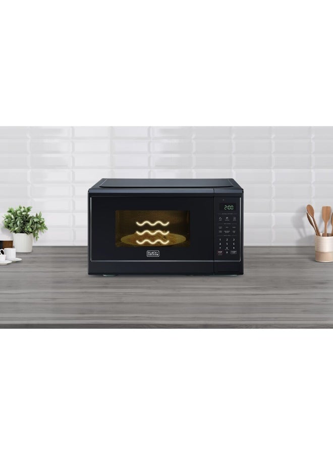 بلاك اند ديكر 31L Microwave Oven with Grill, 1000W, 11 Power Levels, 8 Auto Cook Menus, LED Digital Display, Defrost by Weight & Time, Child Lock, Push-to-Open Door, MZ3100PG-B5, Black 31 L 1000 W MZ3100PG-B5 black - Image 5