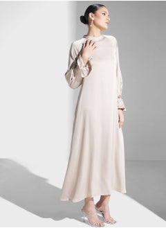 Khizana Puff Sleeve Satin Dress  - Image 4