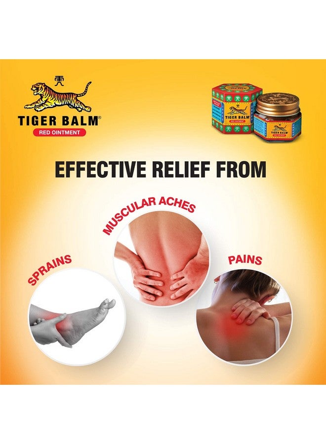 Tiger Balm مرهم تايجر بالمر الأحمر | 21 مل لكل واحدة | عبوة من 6 | مرهم آيورفيدي لتخفيف الألم | لتخفيف فعال من آلام المفاصل، آلام الظهر، آلام الجسم، آلام الركبة، آلام العضلات والالتواءات | عبوة كومبو - Image 4