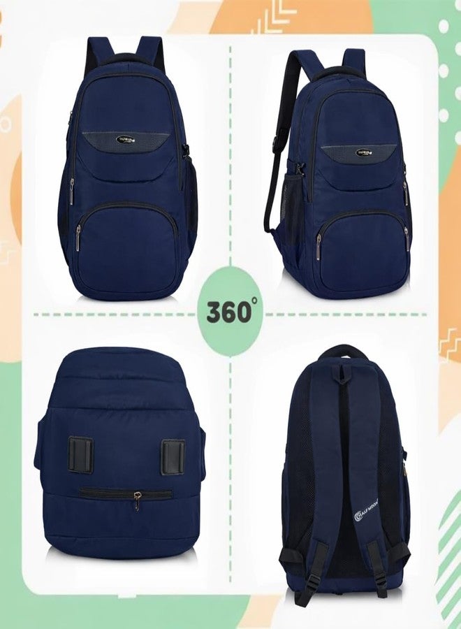 Half Moon SwiftCarry Backpack 15.6" Laptop Office Bag for Men & Women | Travel Bag for Man | Bagback with Rain Cover | School Bag For Boys & Girls | Trekking Backpack | Durable Rucksack Travel Daypack - Image 4