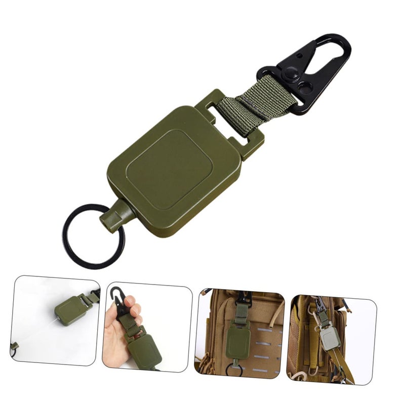 Heavy Duty Retractable Carabiner Clip with High Strength Ribbon for Outdoor Hiking Camping Fishing - Image 5