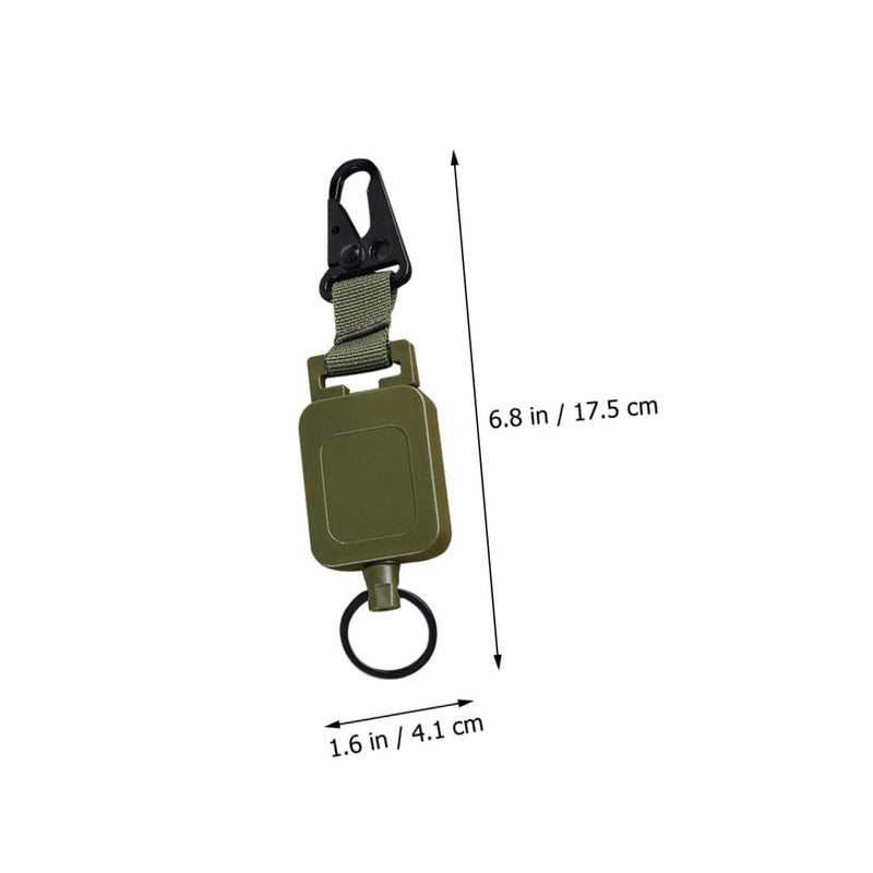 Heavy Duty Retractable Carabiner Clip with High Strength Ribbon for Outdoor Hiking Camping Fishing - Image 3