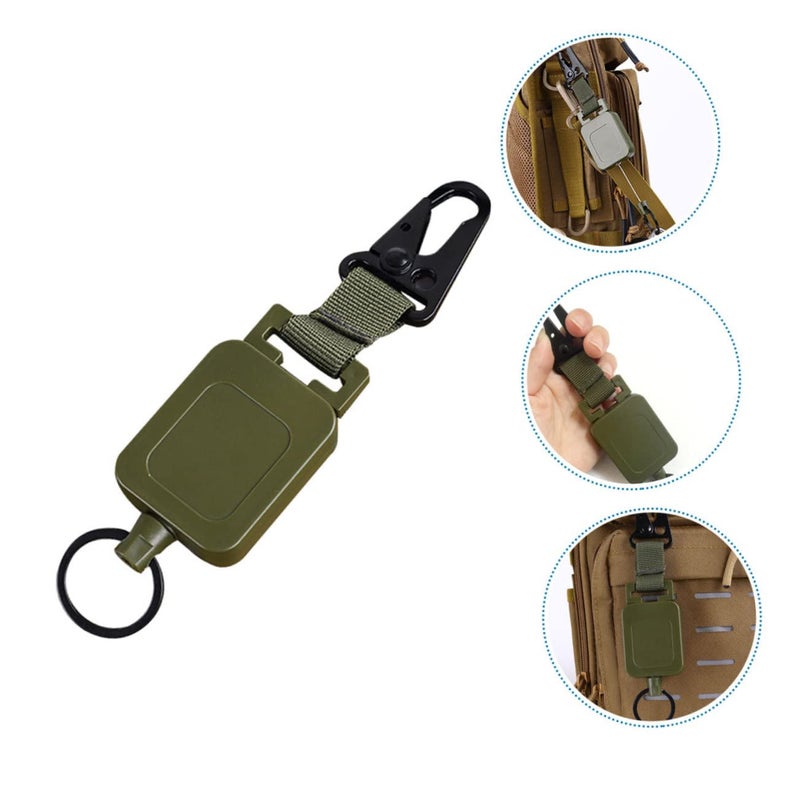 Heavy Duty Retractable Carabiner Clip with High Strength Ribbon for Outdoor Hiking Camping Fishing - Image 4