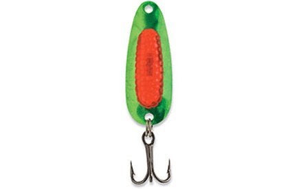 Blue Fox 7/8-Ounce Rattlin' Pixee Spoon, Holographic Lime/Orange Insert - Image 3
