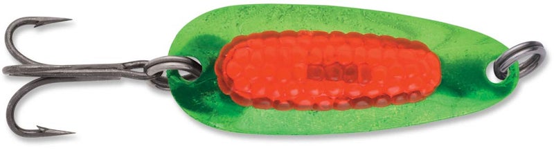 Blue Fox 7/8-Ounce Rattlin' Pixee Spoon, Holographic Lime/Orange Insert - Image 2