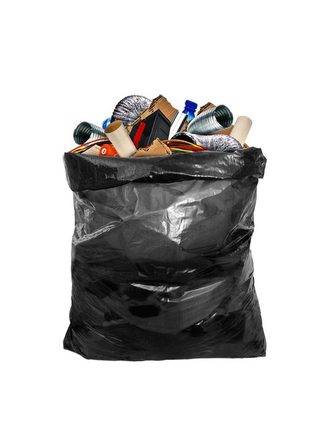 IRON-HOLD 15-Piece Wing Tie Tough Heavy Duty Plastic Contractor Bags Black 55 Gal 1652987 - Image 4