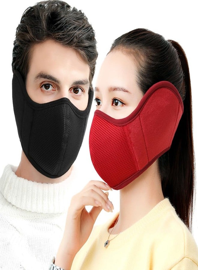 TecHong 360 Degree Wrap Winter Warm Mask with Ear Cover - Unisex Dustproof Breathable Face Mouth Cover Earflaps Grey - Image 2