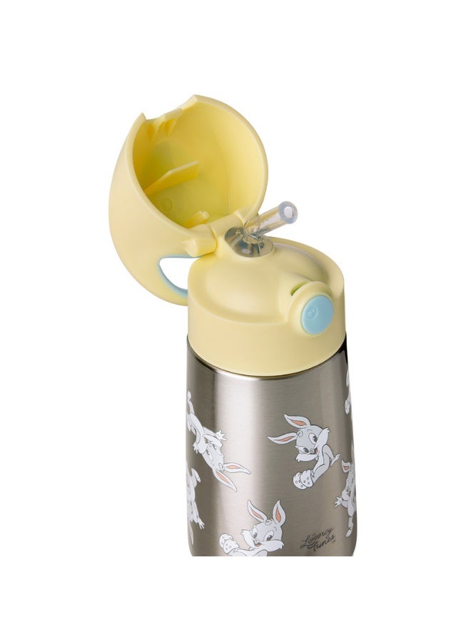 B.Box Insulated Drink Bottle with Straw | Stainless Steel Water Bottle for Babies & Kids 12+ Months | Push Button Lid | BPA-Free | Keeps Drinks Cold or Warm | 350ml (12 fl oz)-Looney Tunes - Image 4