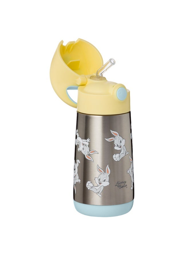 B.Box Insulated Drink Bottle with Straw | Stainless Steel Water Bottle for Babies & Kids 12+ Months | Push Button Lid | BPA-Free | Keeps Drinks Cold or Warm | 350ml (12 fl oz)-Looney Tunes - Image 2
