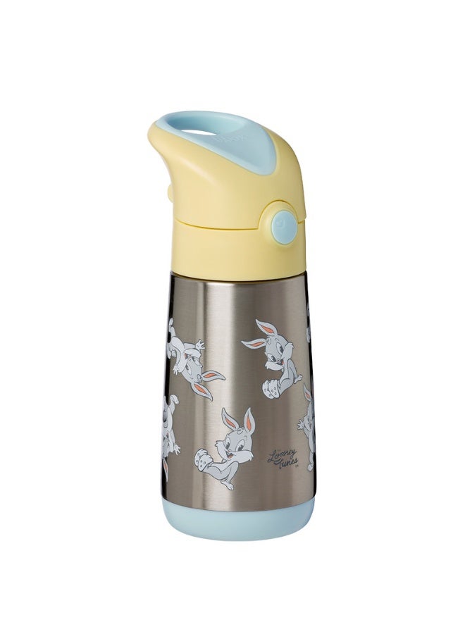 B.Box Insulated Drink Bottle with Straw | Stainless Steel Water Bottle for Babies & Kids 12+ Months | Push Button Lid | BPA-Free | Keeps Drinks Cold or Warm | 350ml (12 fl oz)-Looney Tunes - Image 3