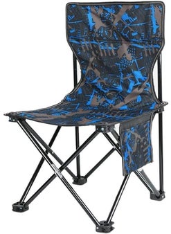 JUPREV JUPREV Outdoor Stool Folding Stool with Side Pocker Slack Chair Heavy Duty for Camping Fishing Chair Fishing Stool Portable Camping Beach Bench with Carry Bag Medium Size 711H x 41W x 41L  - Image 1